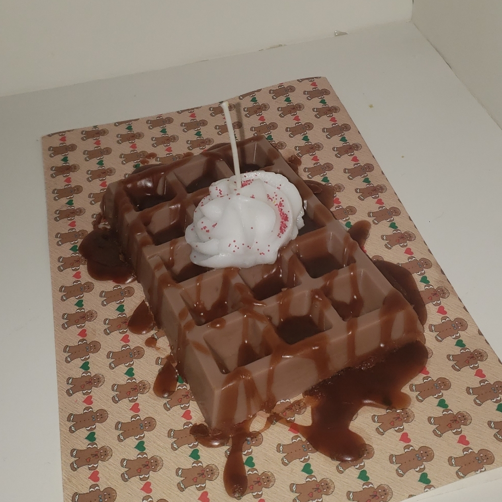 Gingerbread Waffle Candles!